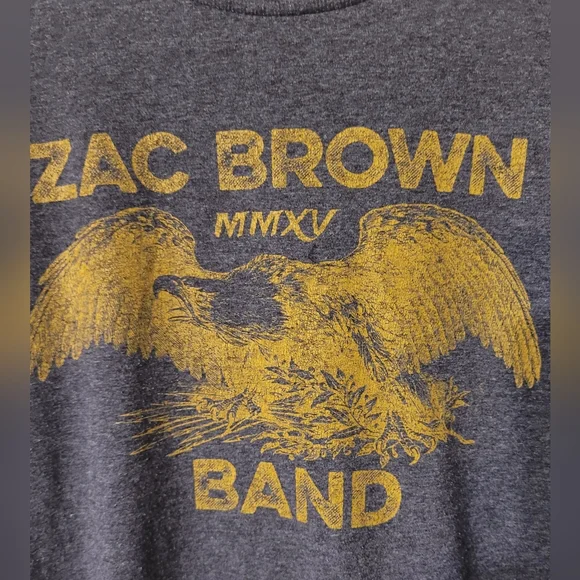 Zac Brown Southern Ground Jekyll and Hyde 2015 Tour Tee Size Med Grey - Picture 2 of 5